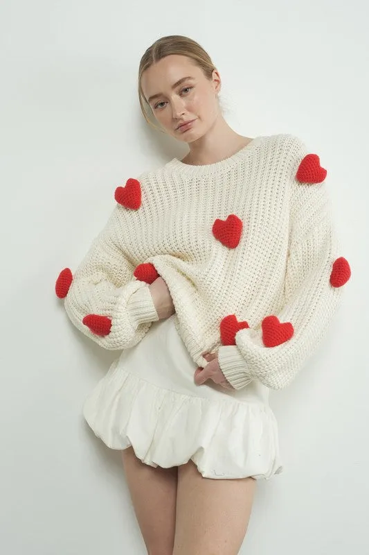 3D Heart Sweater