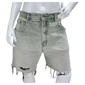 90s Green Denim Stonewash Shorts