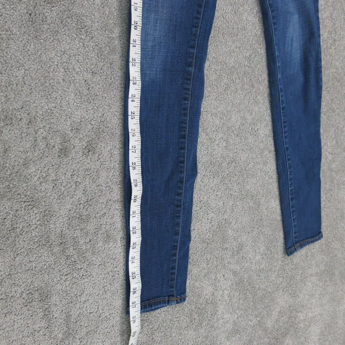 Abercrombie & Fitch Womens Skinny Jeans Slim Fit Mid Rise Blue Size W27XL31