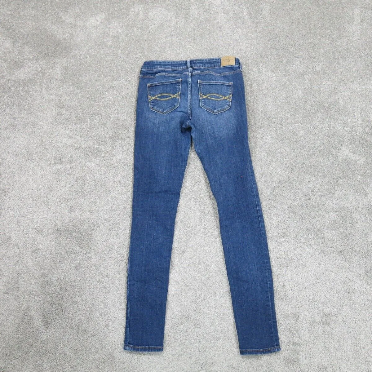 Abercrombie & Fitch Womens Skinny Jeans Slim Fit Mid Rise Blue Size W27XL31