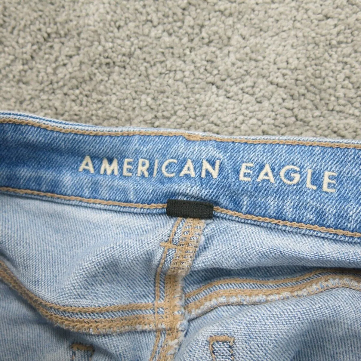 American Eagle Womens Distressed Skinny  Jeans Stretch Pocket Blue Size 2 Reg