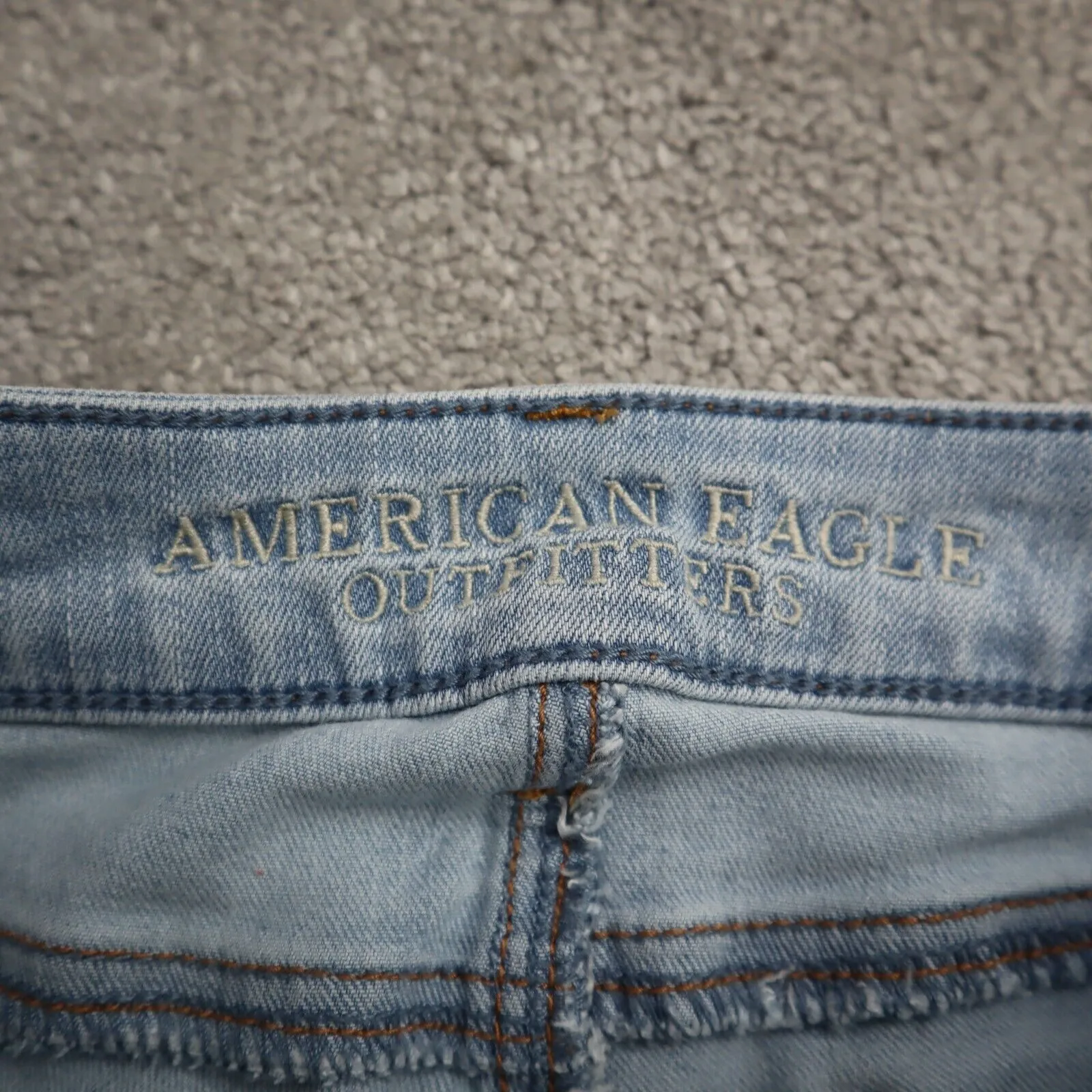 American Eagle Womens Jegging Jeans Distressed Super Stretch Skinny Blue Size 0