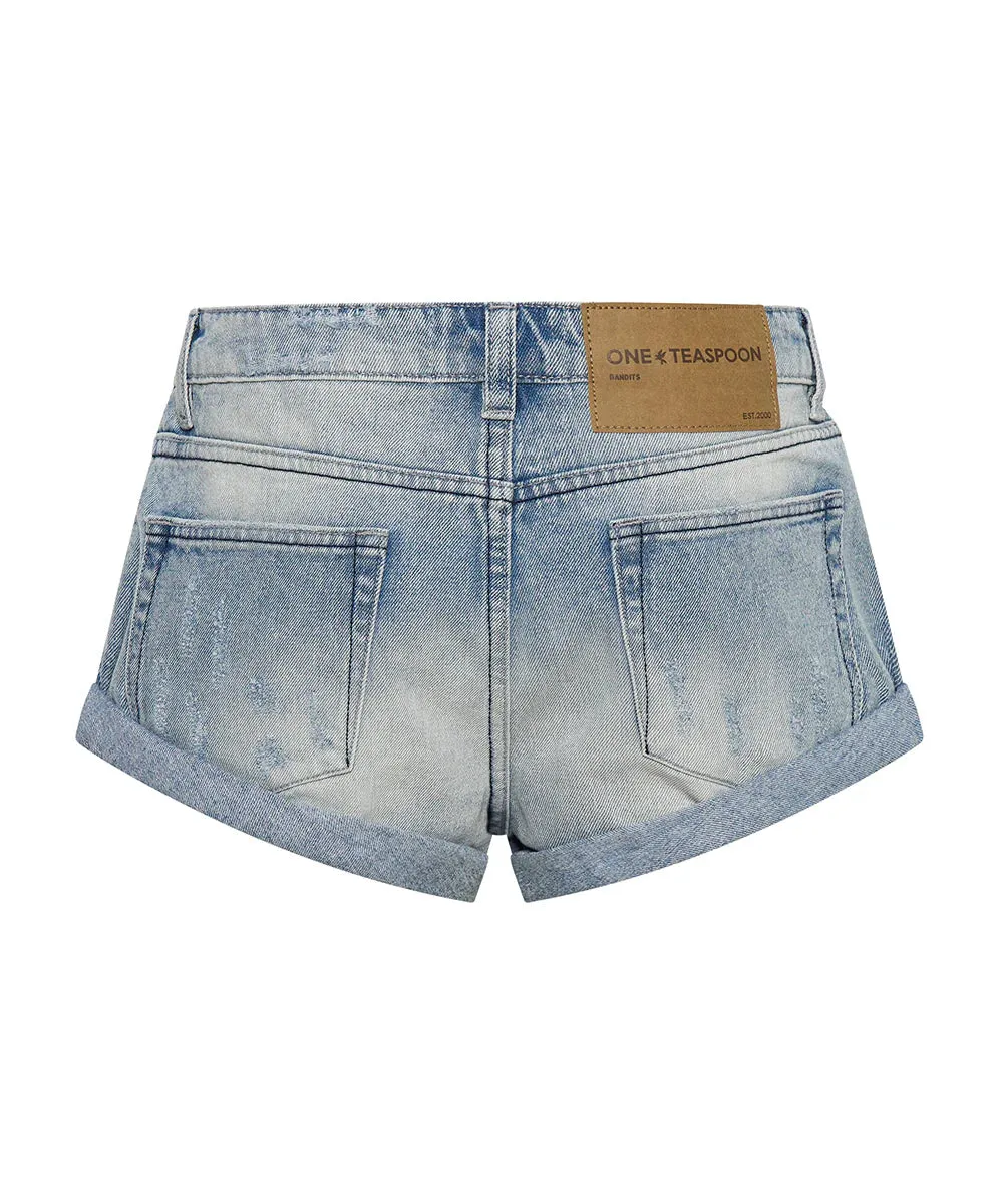 Bandit Low Waist Denim Shorts - Salty Dog