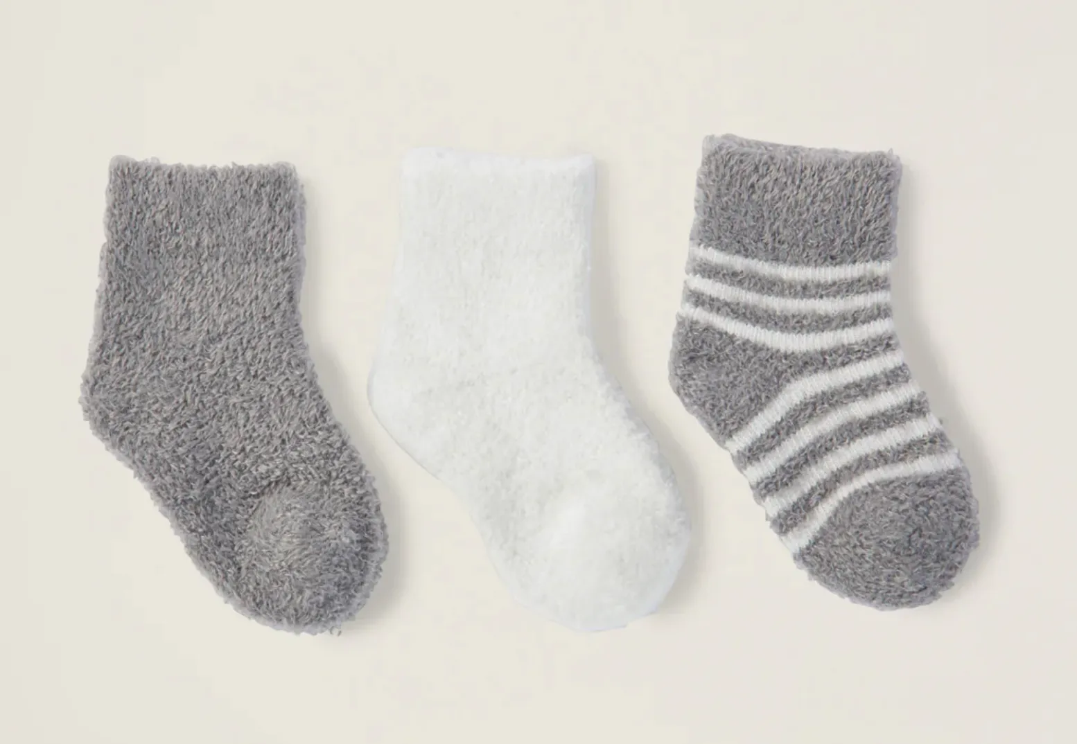 Barefoot Dreams - Infant Sock Set in Pewter/Pearl