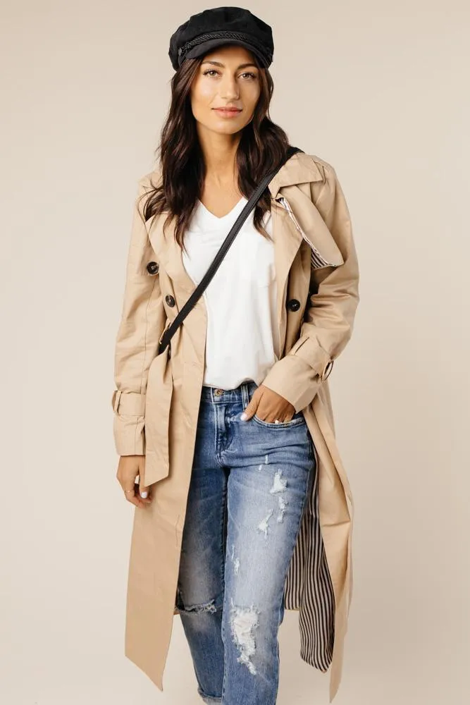 Bedford Trench Coat in Tan