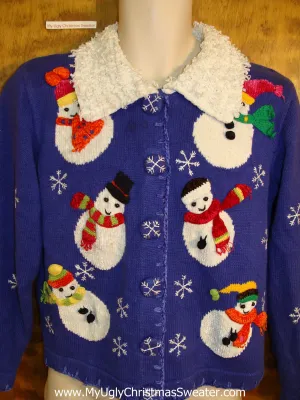 BEST 80s Furry Collar Funny Christmas Sweater