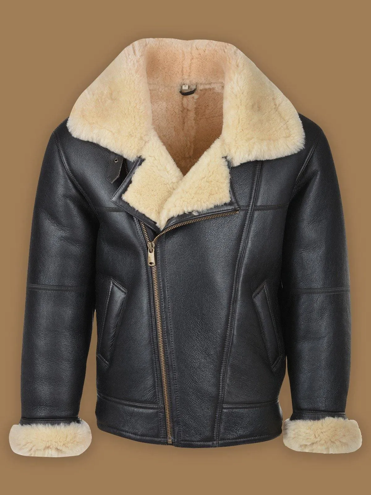 Black B3 Bomber Shearling Jacket