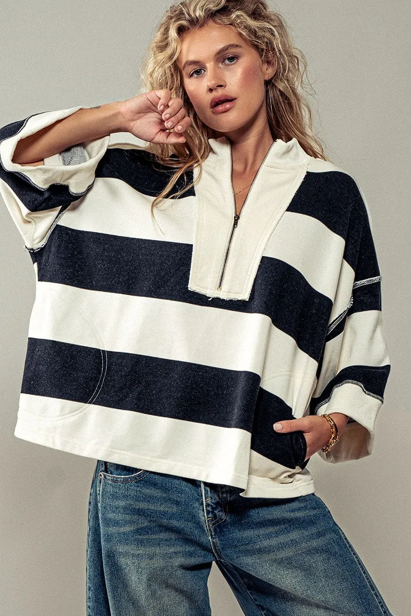 Breezy Striped Pullover