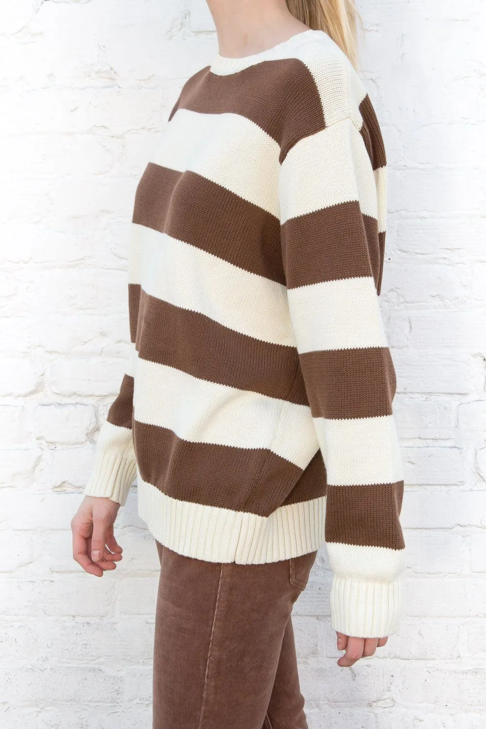 Brianna Cotton Thick Stripe Sweater