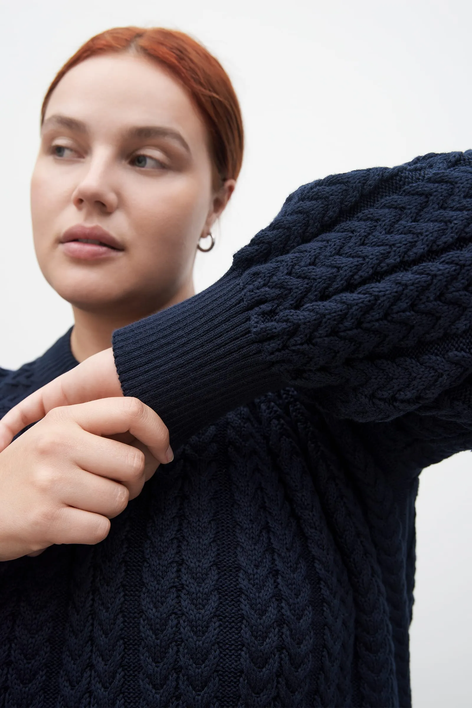 Cable Sweater - Indigo