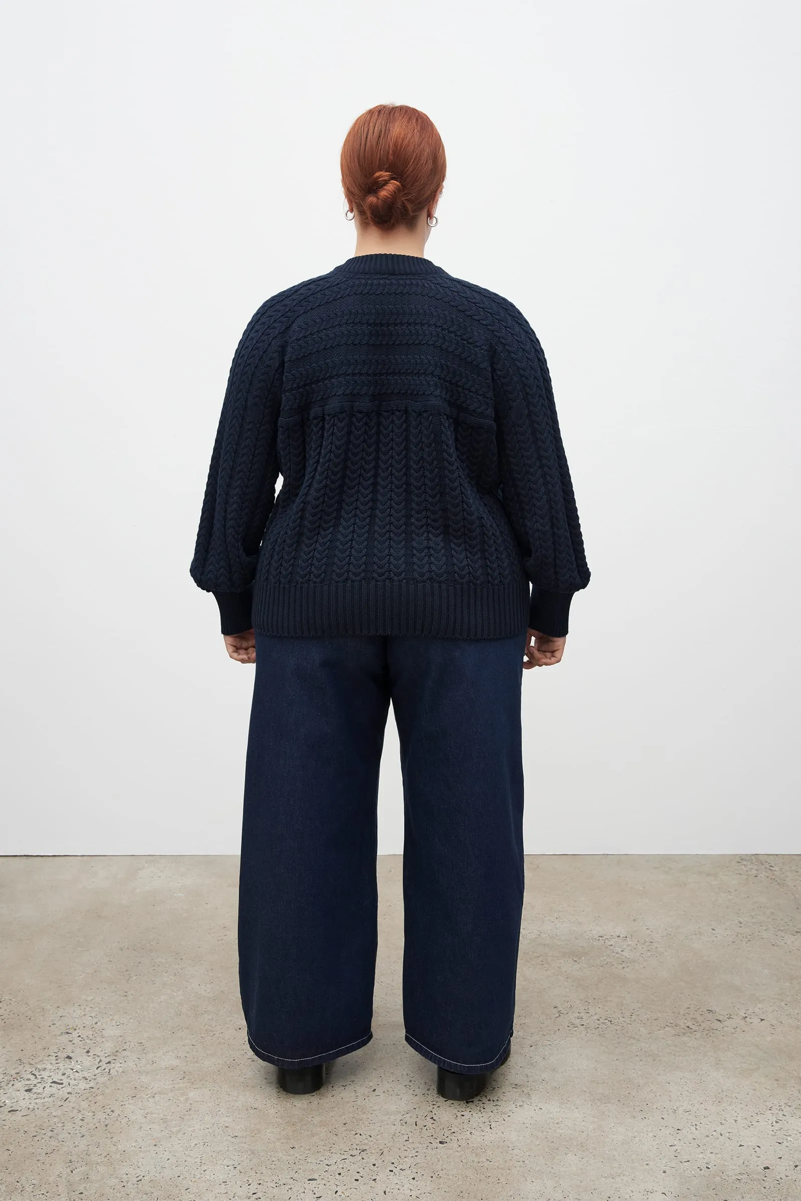 Cable Sweater - Indigo