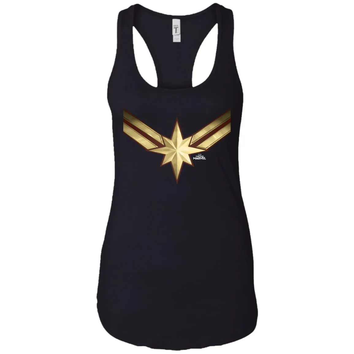 Captain Marvel Gleaming Chest Logo Women Tank Top