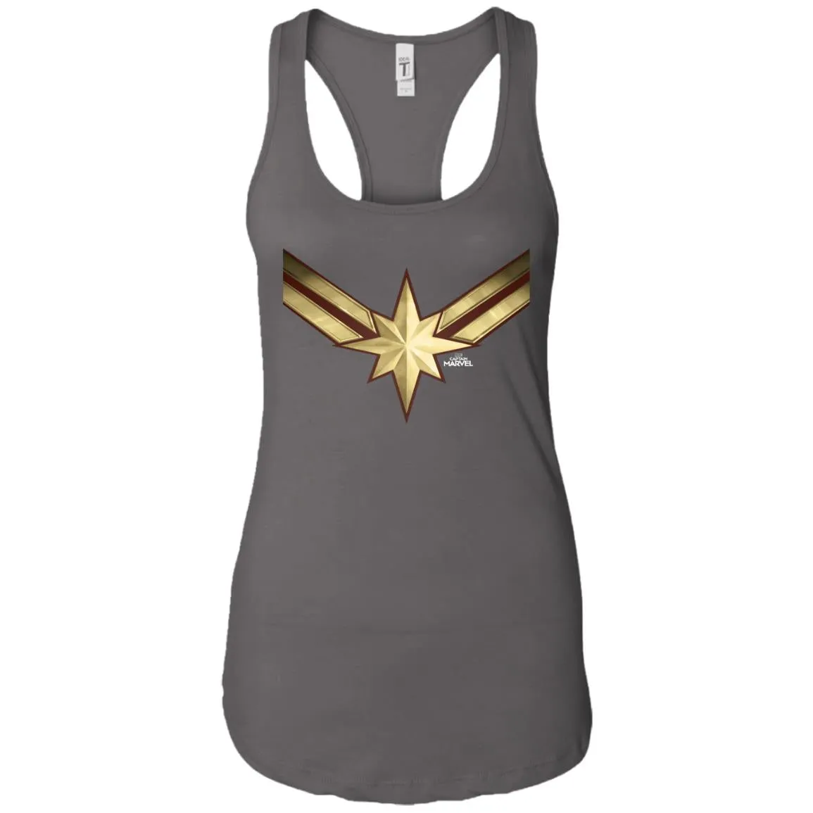 Captain Marvel Gleaming Chest Logo Women Tank Top