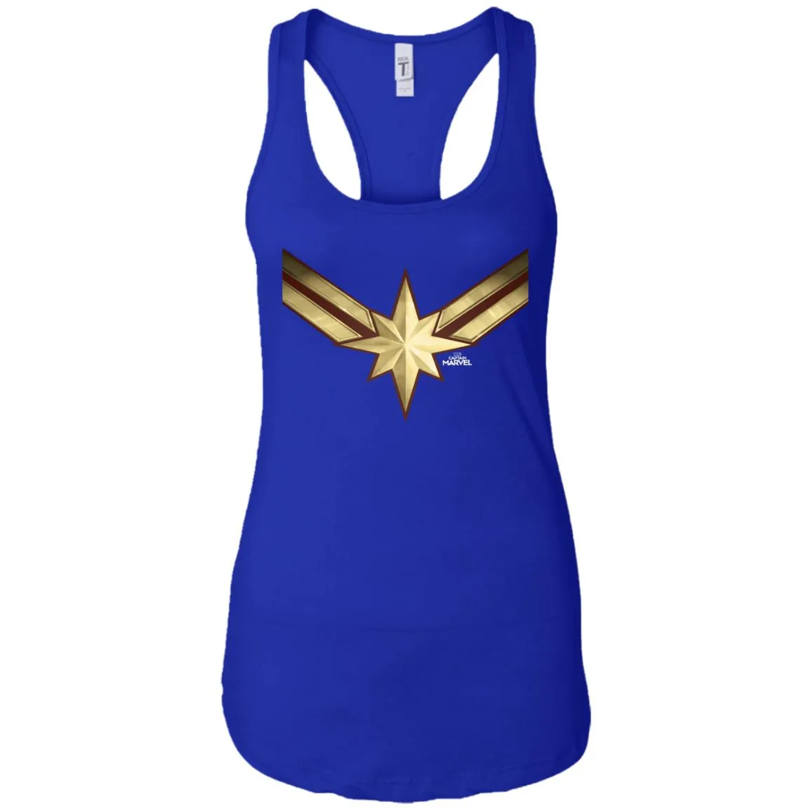 Captain Marvel Gleaming Chest Logo Women Tank Top