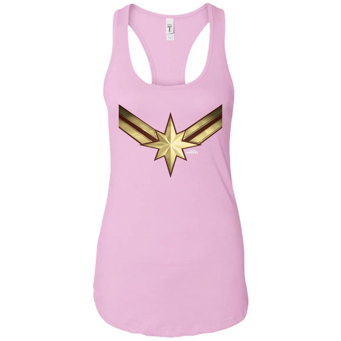 Captain Marvel Gleaming Chest Logo Women Tank Top