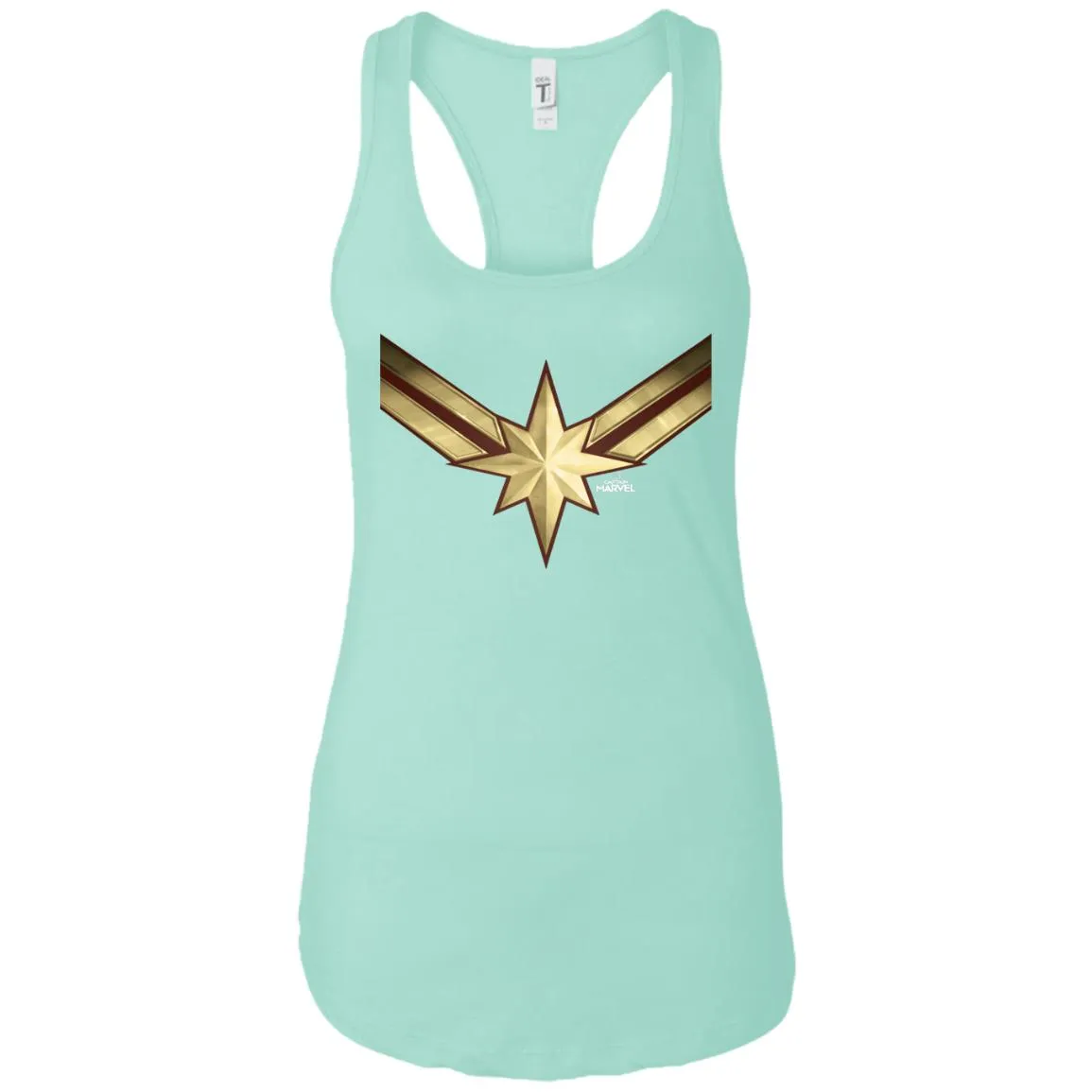 Captain Marvel Gleaming Chest Logo Women Tank Top