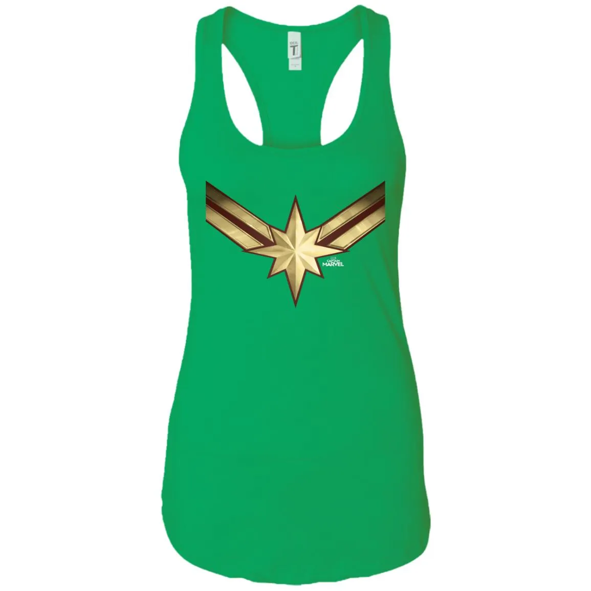 Captain Marvel Gleaming Chest Logo Women Tank Top