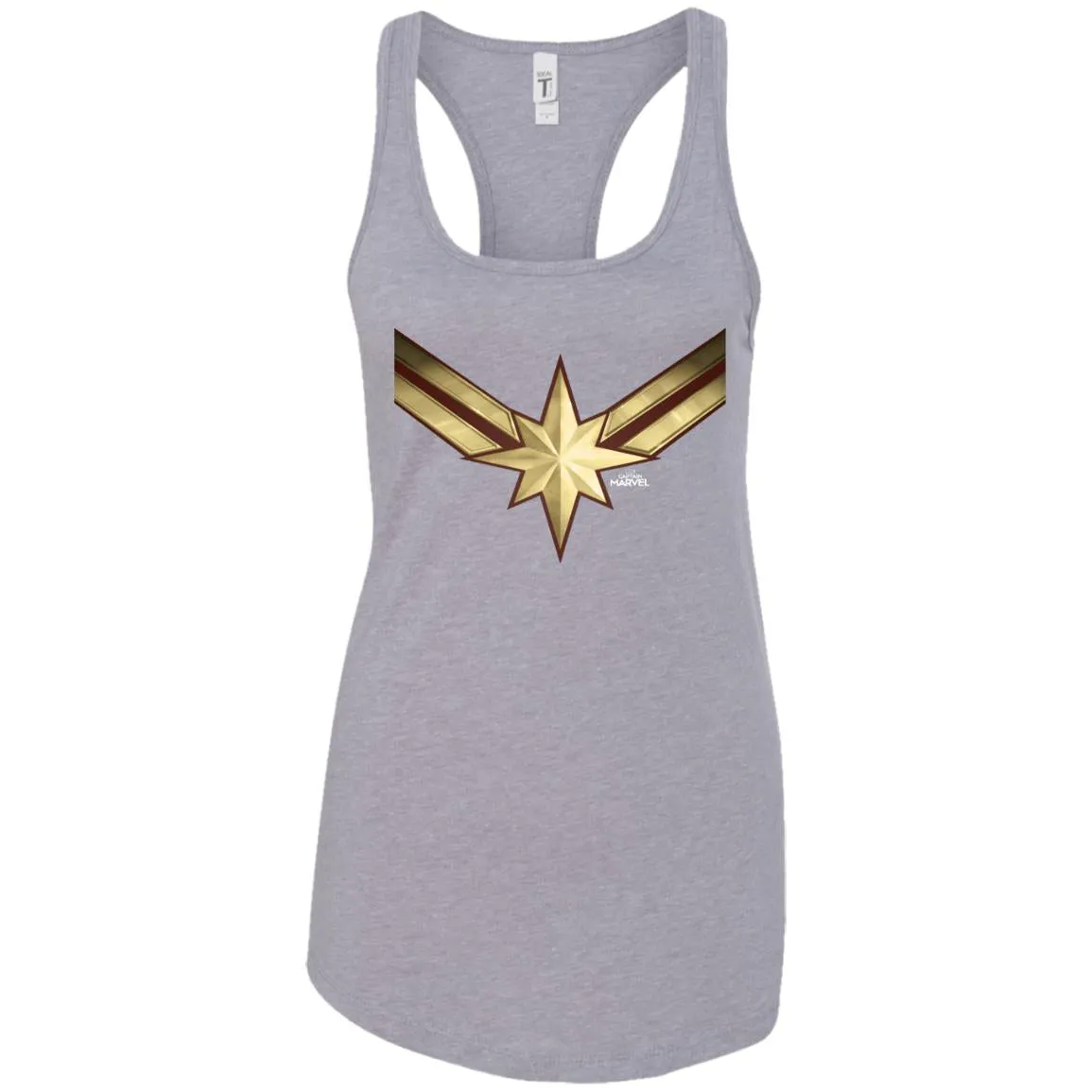 Captain Marvel Gleaming Chest Logo Women Tank Top