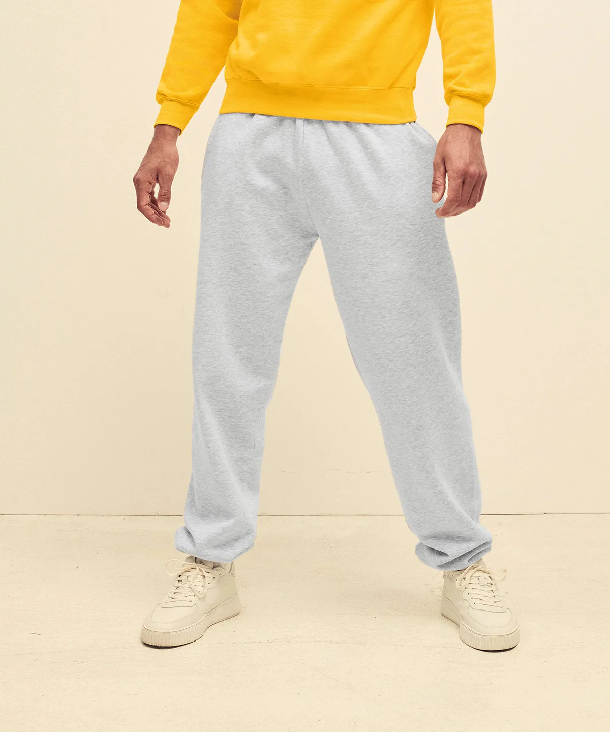 Classic 80/20 elasticated sweatpants | Heather Grey Soft