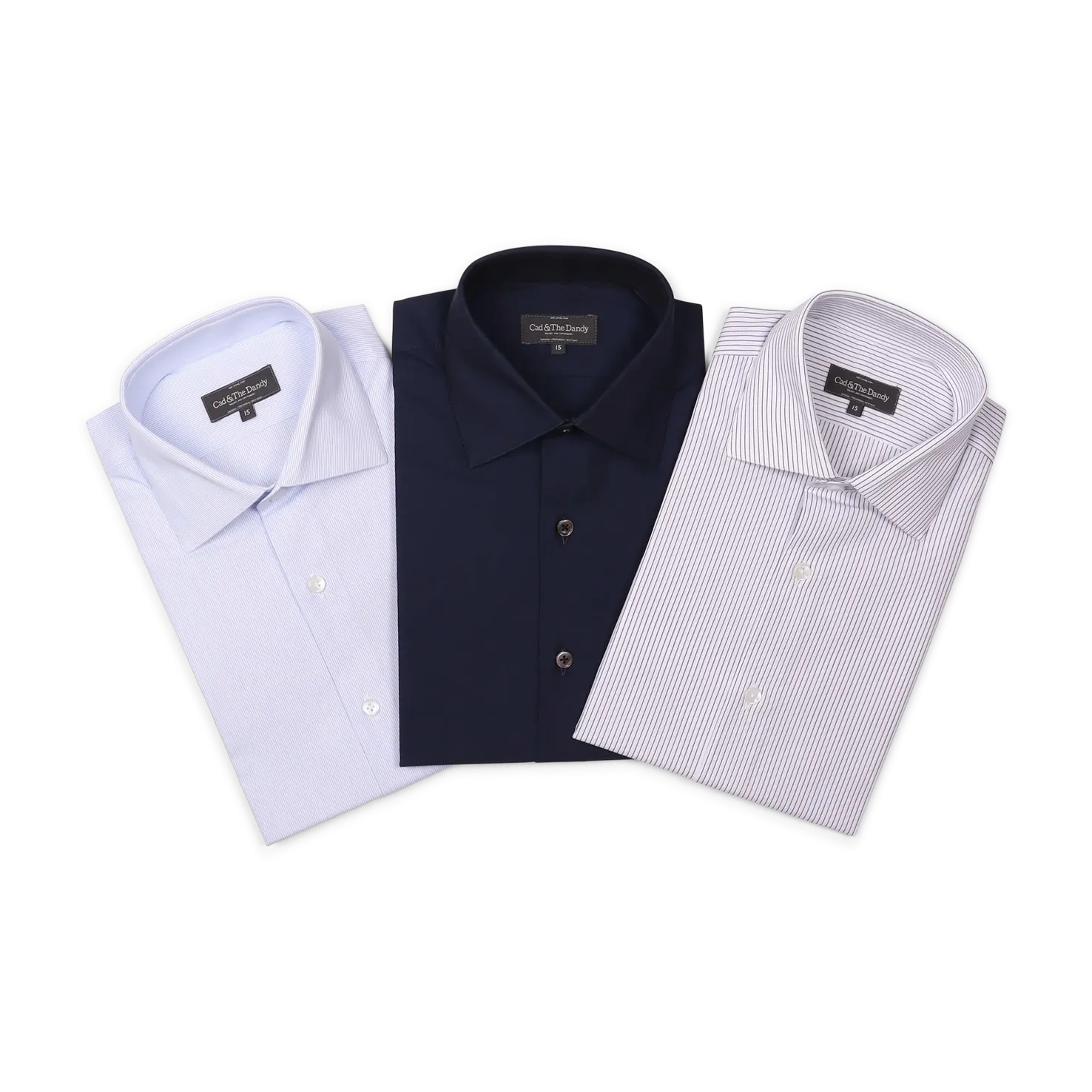 Classic Collar, Single Cuff Shirt in Navy Twill