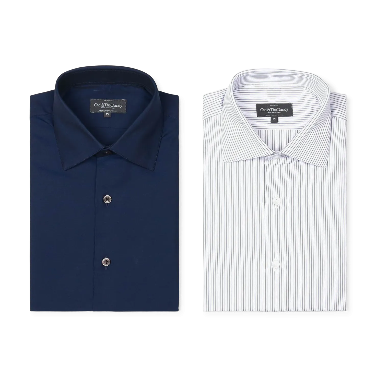 Classic Collar, Single Cuff Shirt in Navy Twill