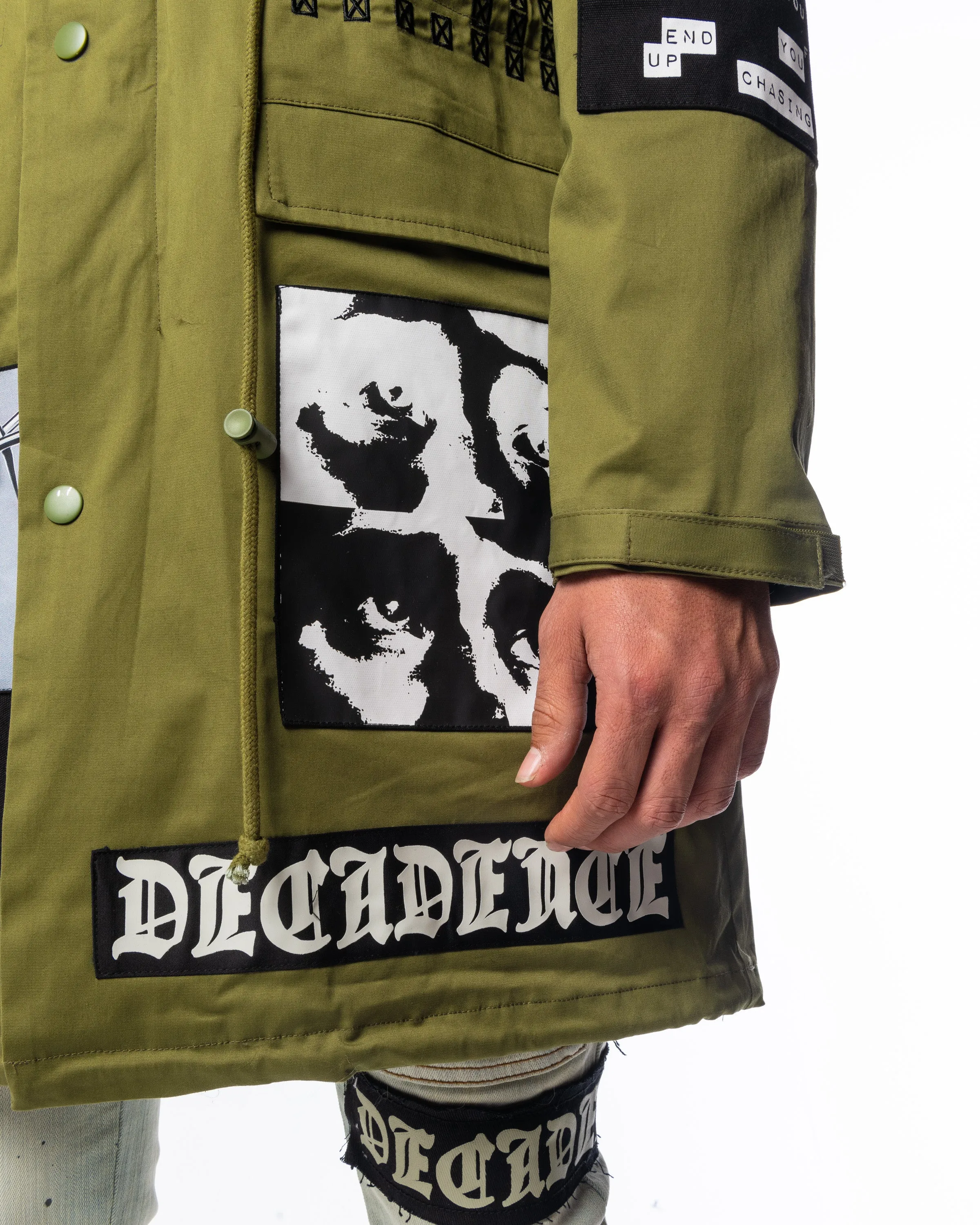 DECADENCE TRENCH COAT (OLIVE)