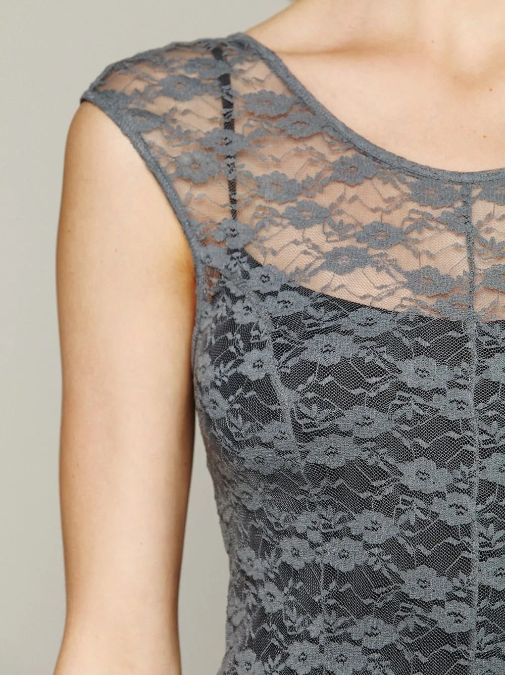 Elegant Asymmetric Lace Dress