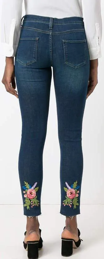 Embroidered Skinny Jeans