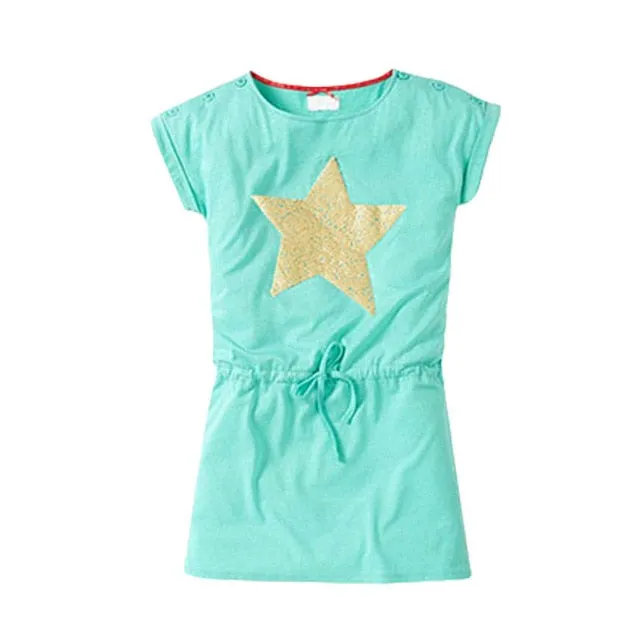 Fashion Girl Summer Dress 2019 Casual Girls Dresses Girl Cotton Sports Clothes Toddler Girl Clothing Children Clothes For 1Y-8Y