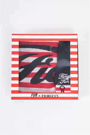 Fiorucci Fun "Keep Warm" Black & Red Three Piece Set Gift Box