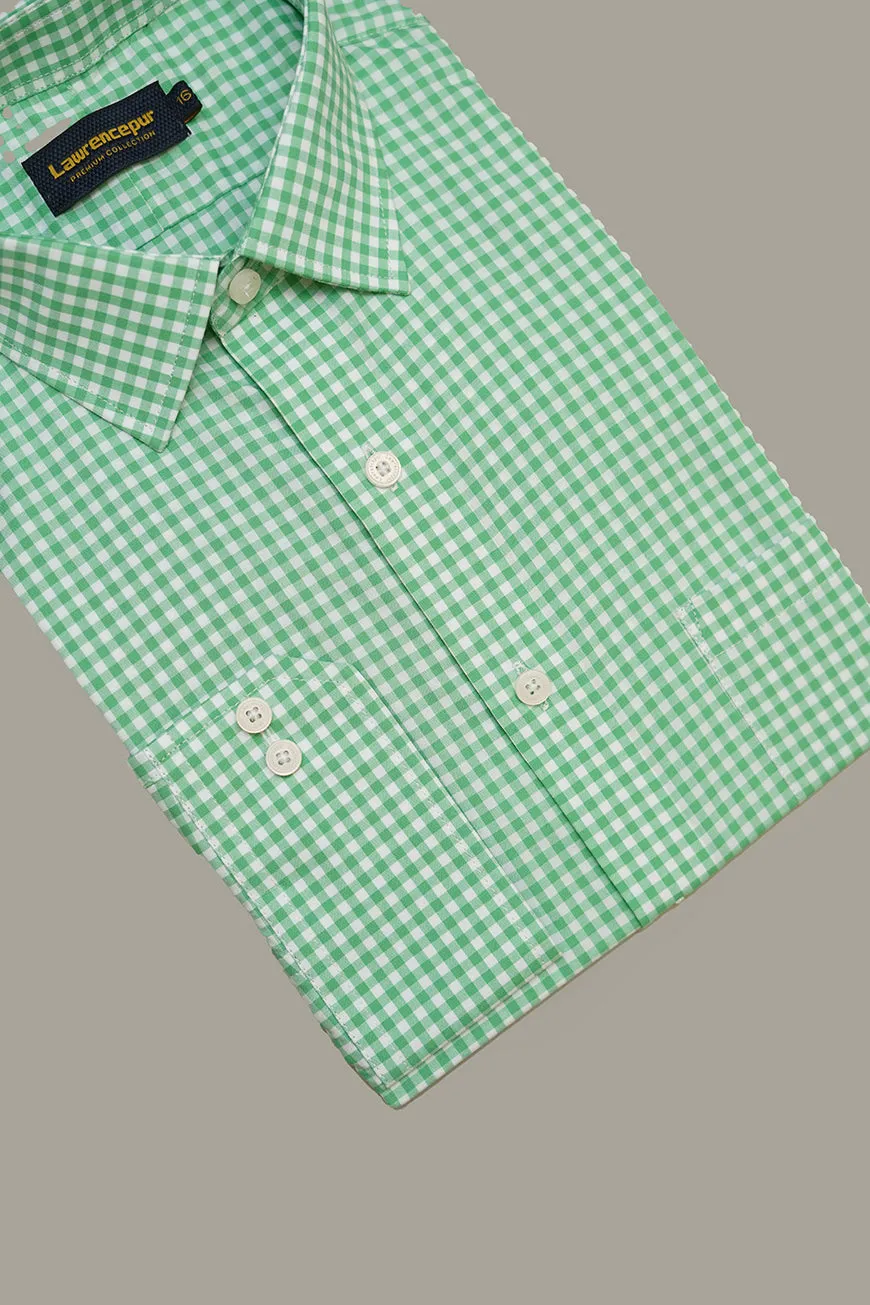 Formal Shirt - Supernova Pista Green Checks