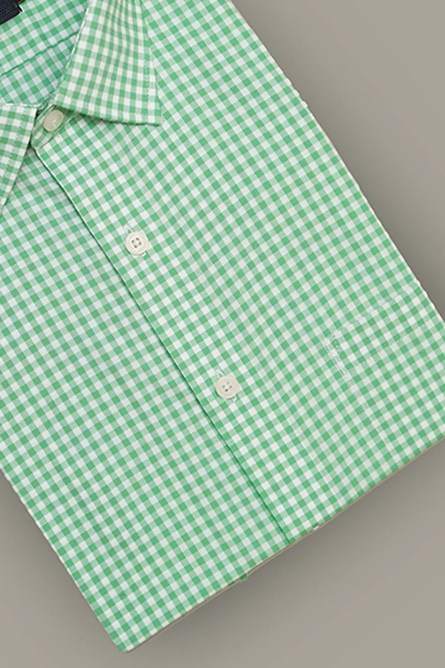 Formal Shirt - Supernova Pista Green Checks