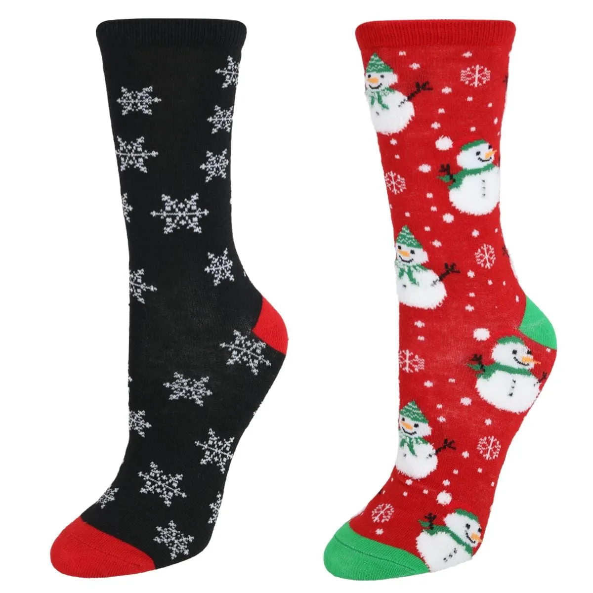 Gold Medal Women's Christmas Stocking w/ 2 pack Novelty Crew Socks