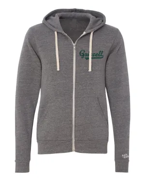 Grizzell Script Adult Grey Full Zip Hoodie