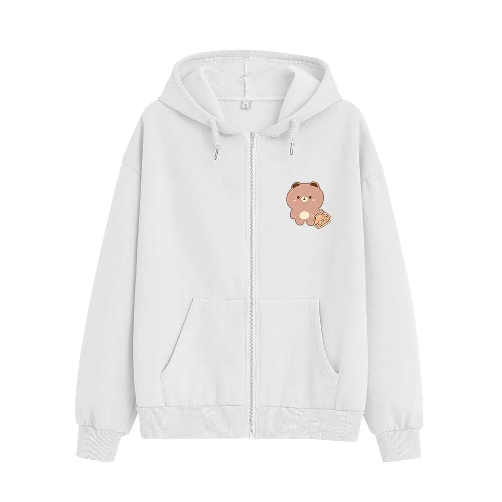 Hard Workin Boberu the Bear Soft Zip-Up Hoodie