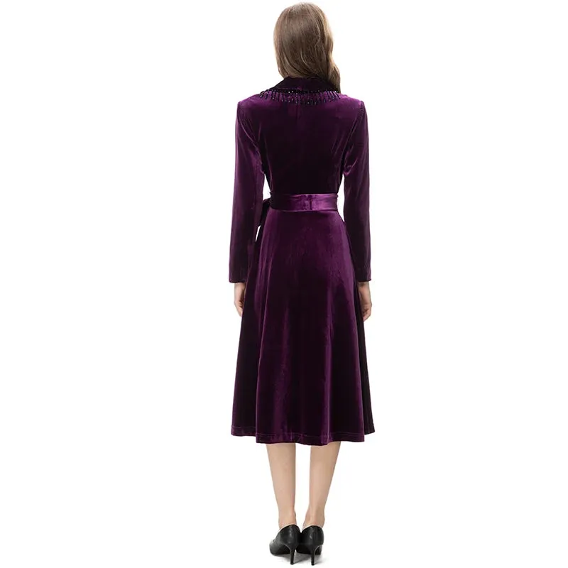 HEYFANCYSTYLE Regal Purple Velvet Coat