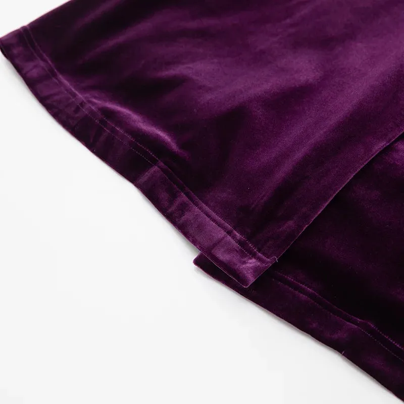 HEYFANCYSTYLE Regal Purple Velvet Coat