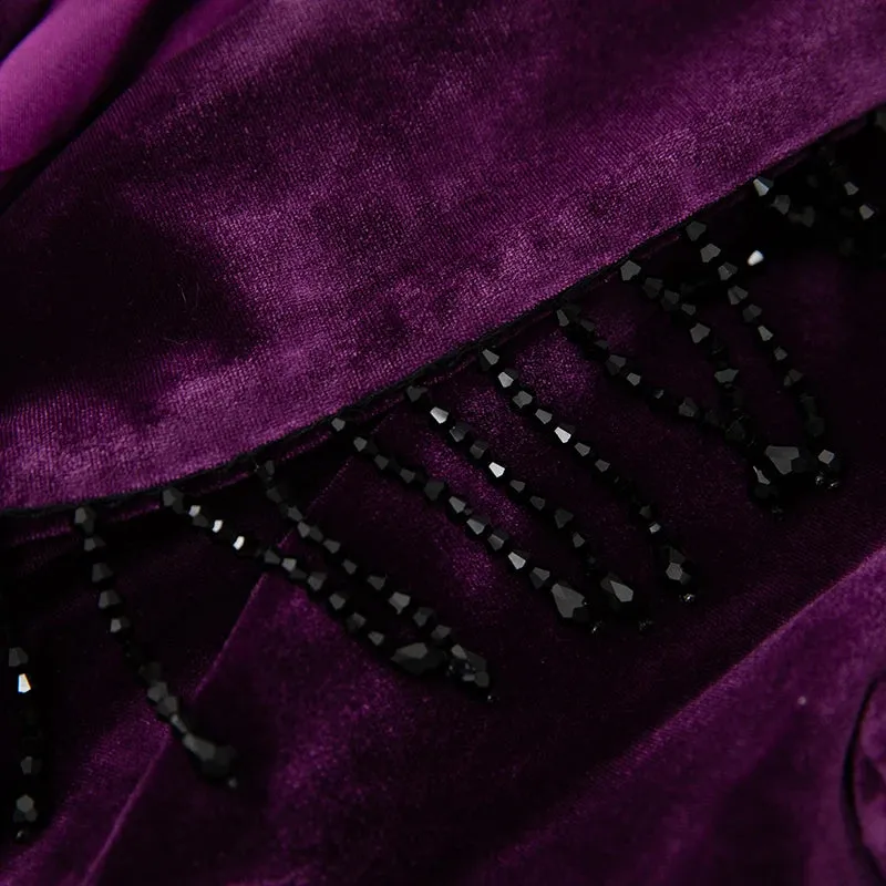 HEYFANCYSTYLE Regal Purple Velvet Coat