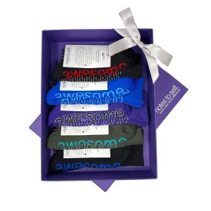 I am awesome® dress sock box gift set (size M only)