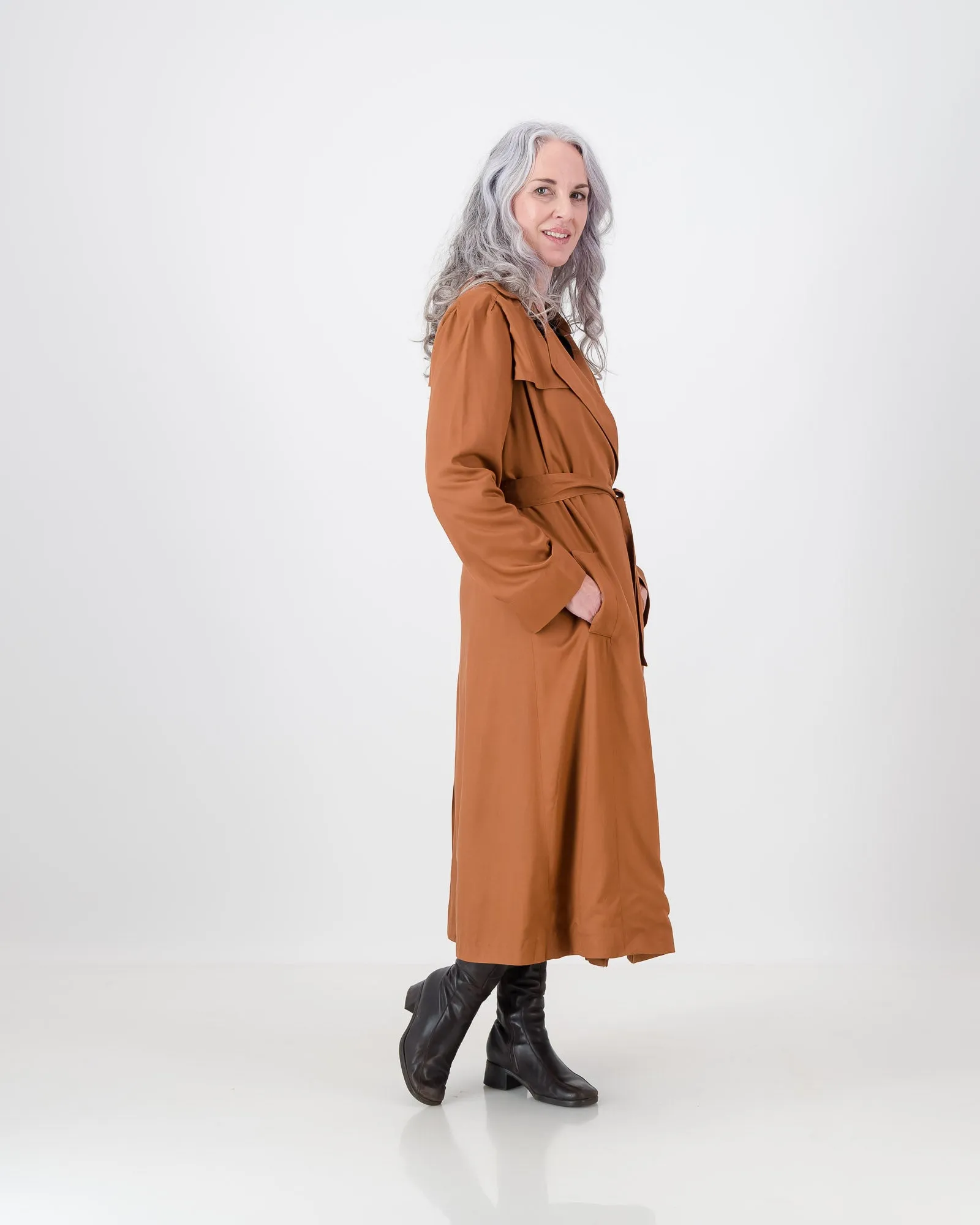 ilsa trench coat - rust