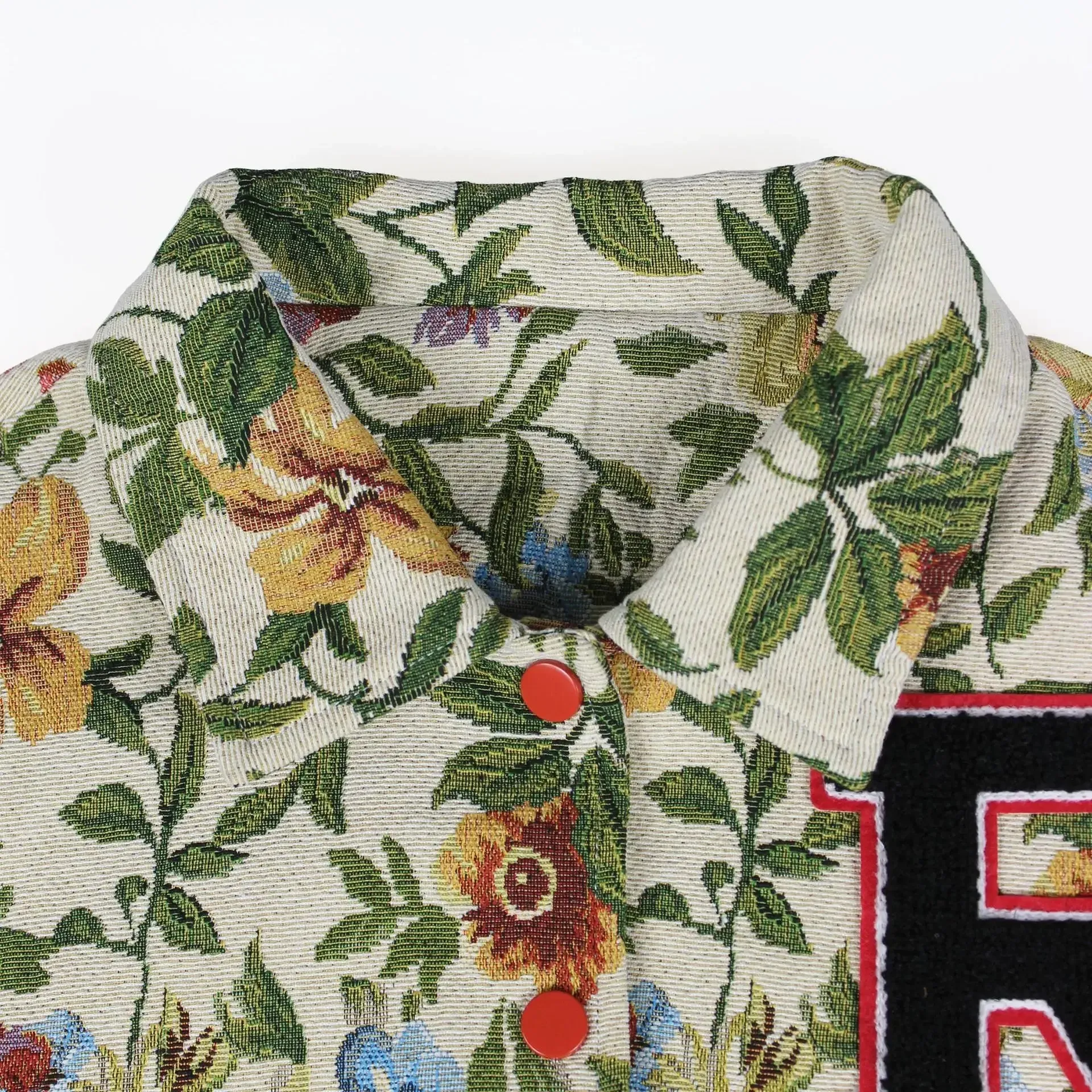 Jay Floral cropped bomber jacket