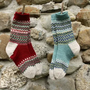 Maine Island Socks by Mary O'Shea in Rambler