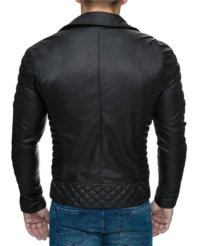 MEN SLIGHT VIGOROUS BIKER JACKET