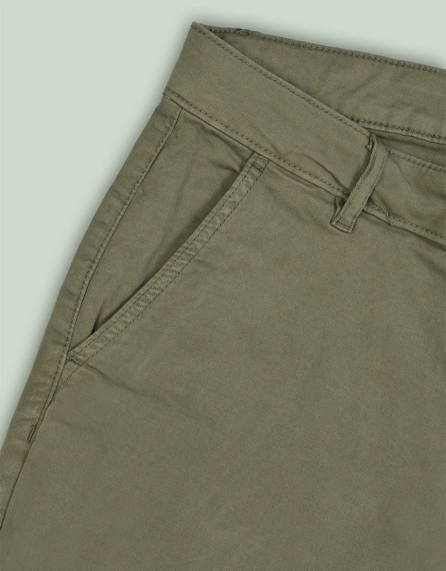 Men's Denim Jeans Shorts- khaki