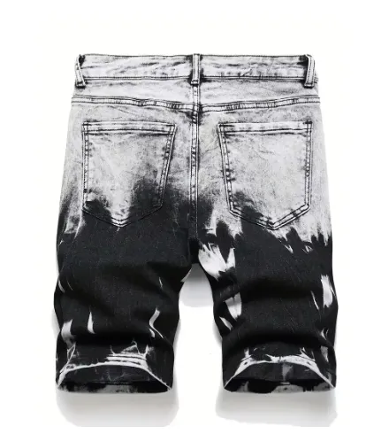 Men's Denim Shorts - Men's Summer New Slim Stretch Denim Shorts