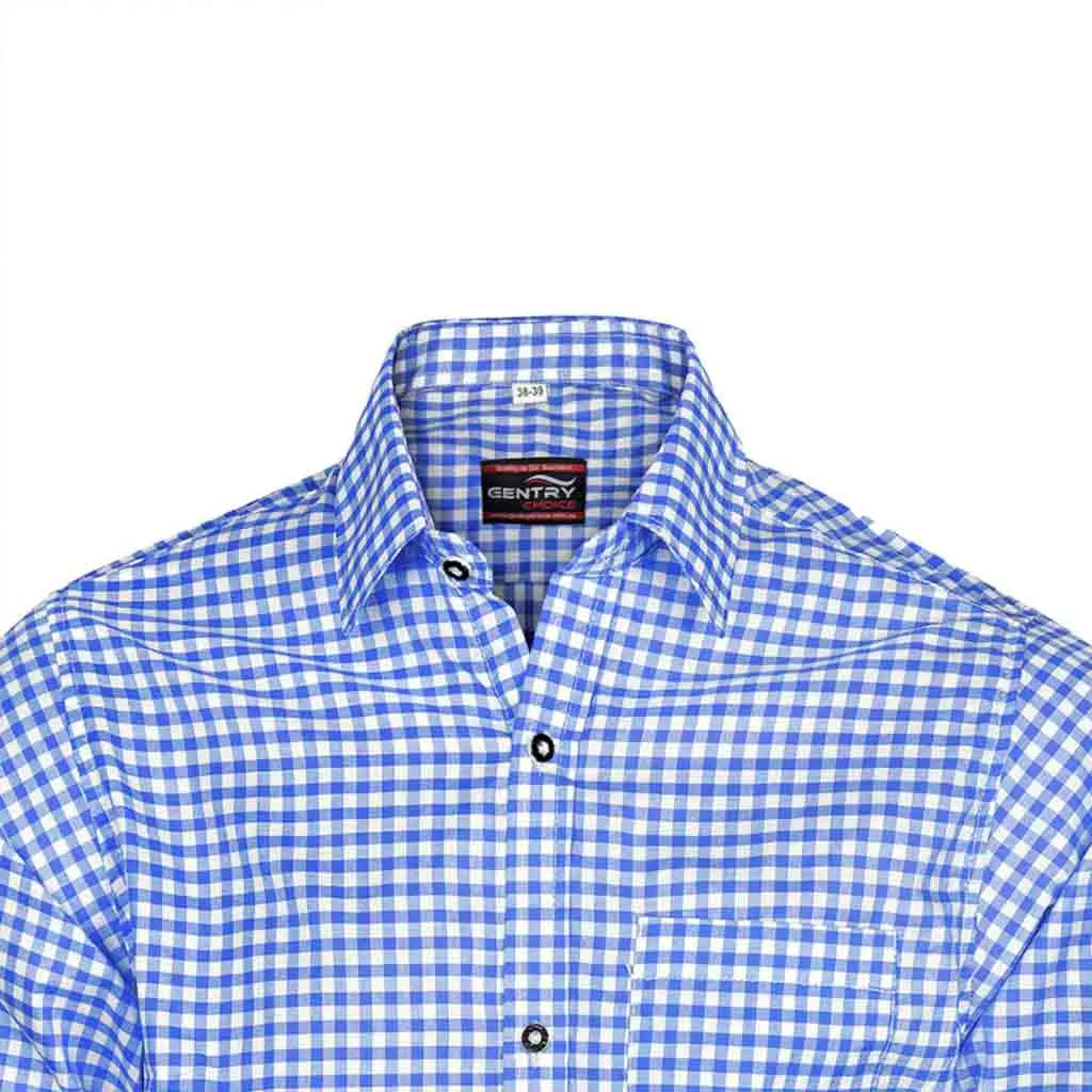 Men's Formal Dress Shirt in Blue Casual Dress Shirt