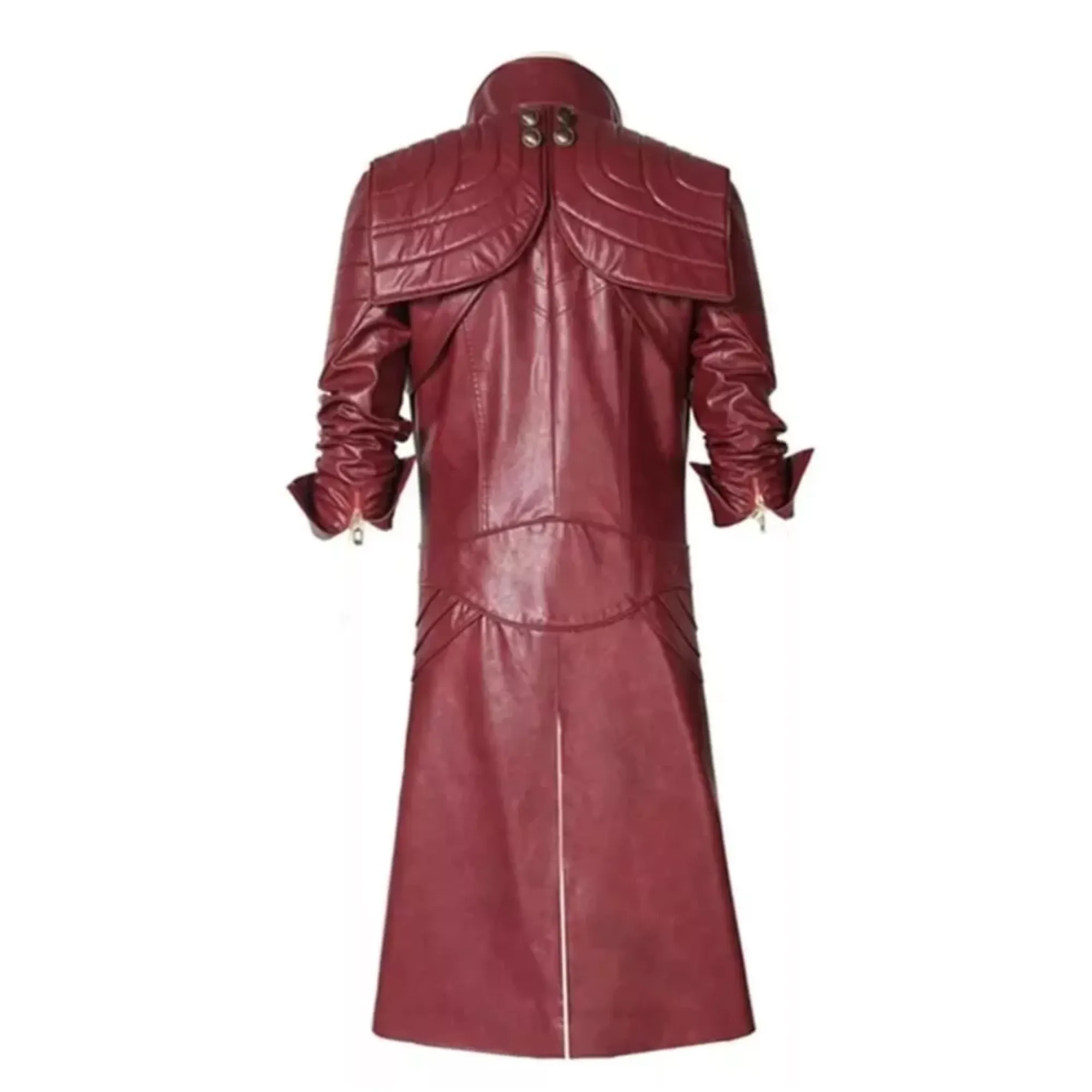 Mens Long Leather Trench Coat