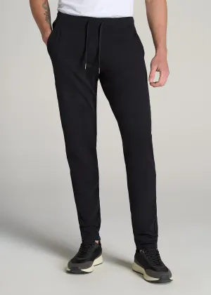 Microsanded French Terry Sweatpants for Tall Men in Black