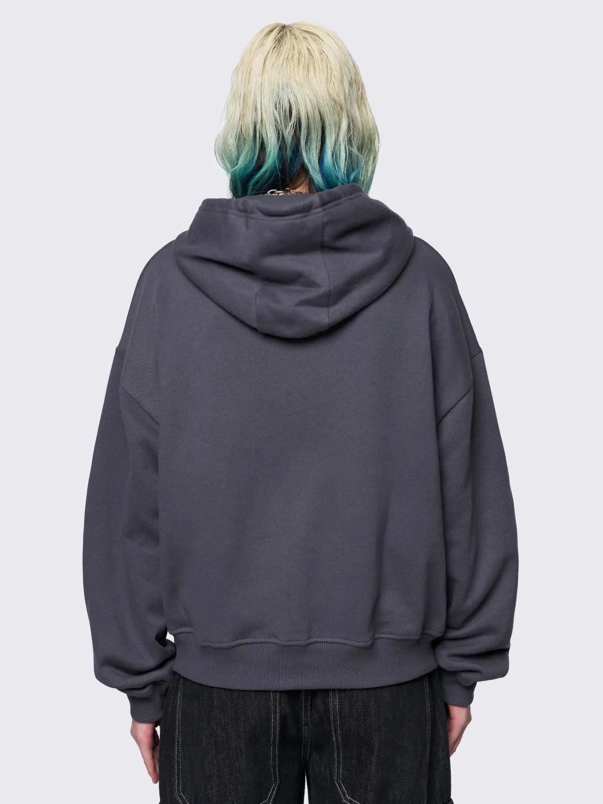 Minga Ink Grey Zip Up Hoodie