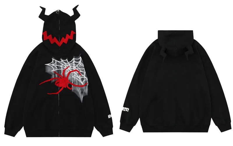 Monster Spider Zip-Up Hoodie